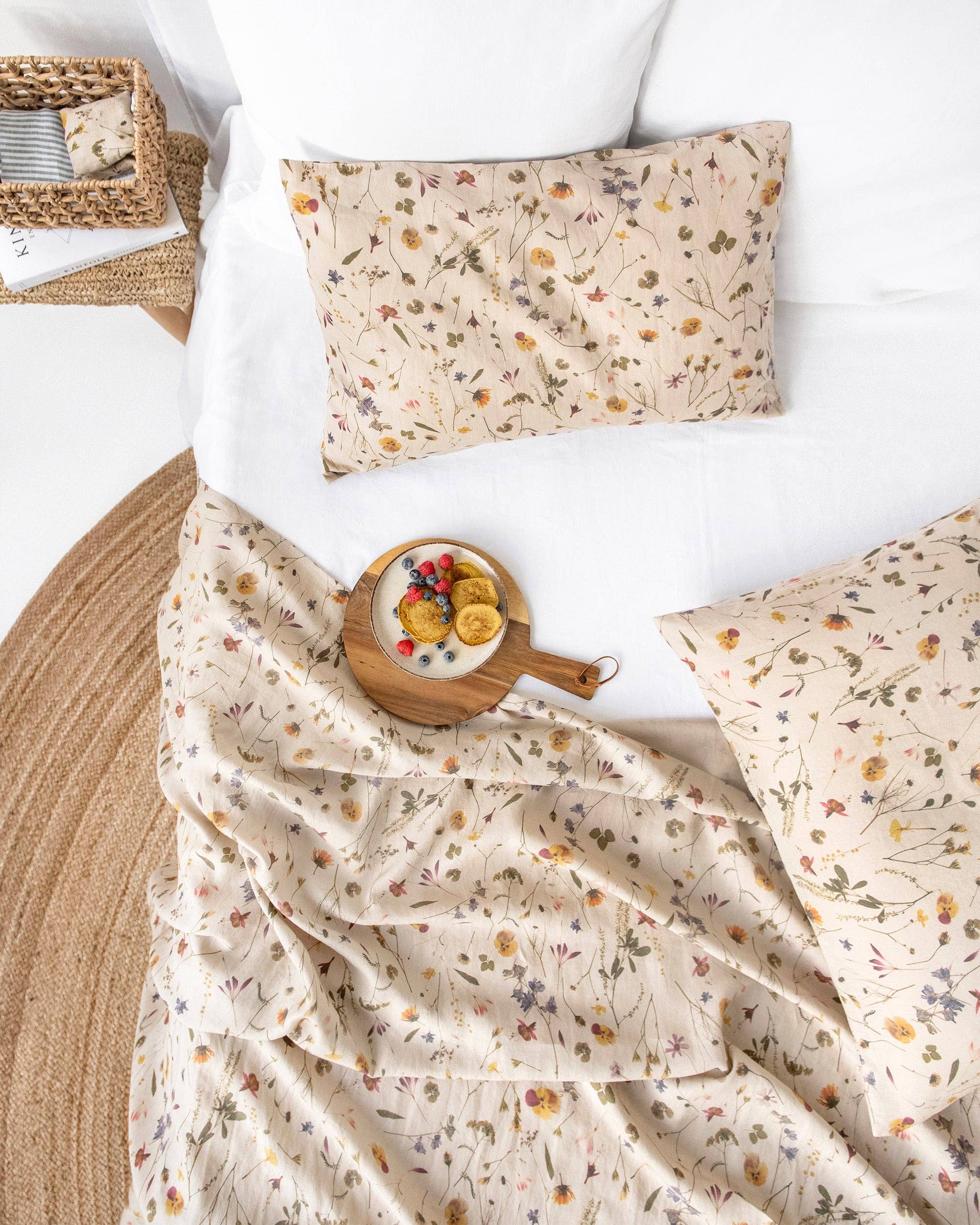 MagicLinen (We handle U.S. import procedures for you) - Vente Taies/housses d'oreiller - Taie d'oreiller en lin à imprimé botanique3