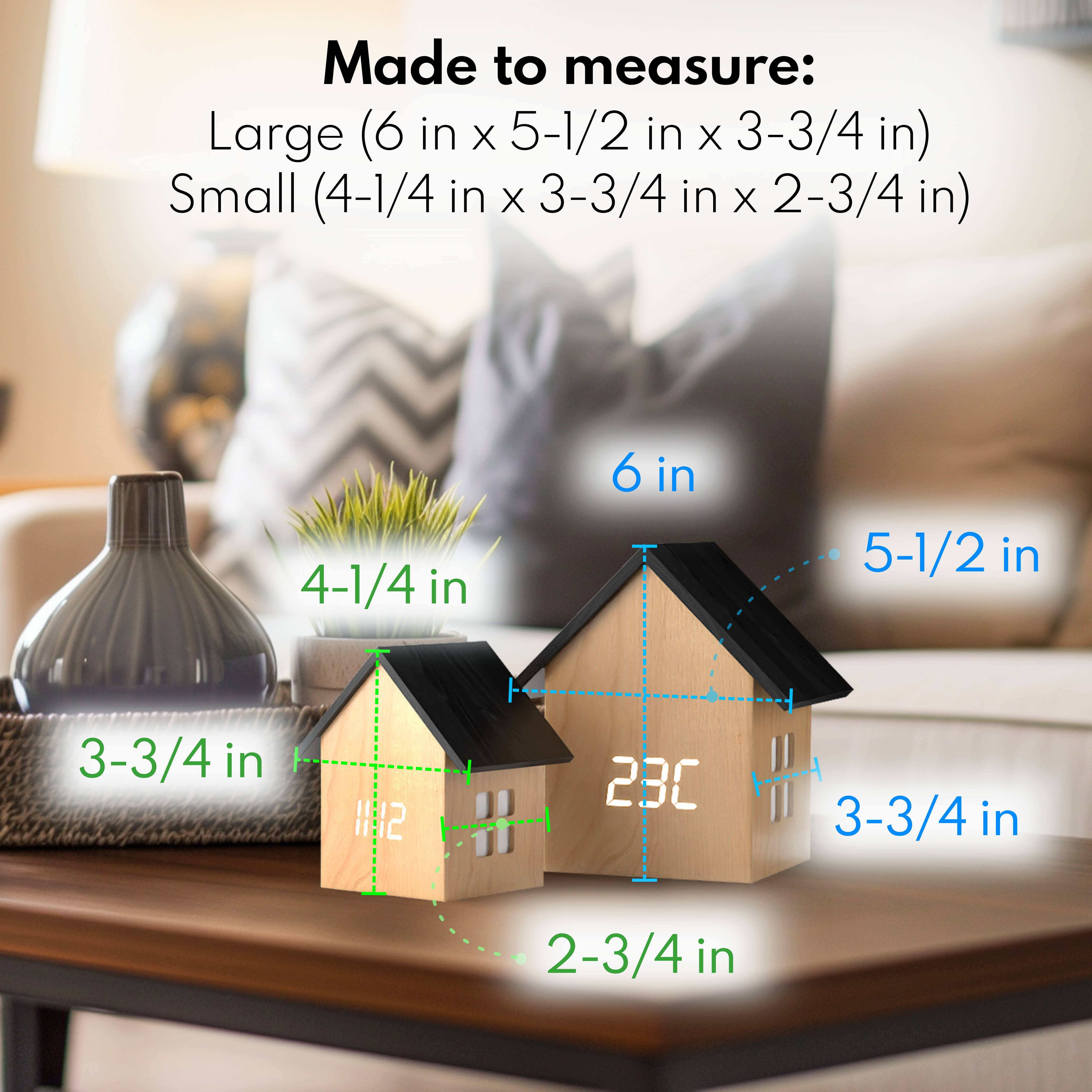 Driini - Wholesale Alarm clock - Driini Digital House Alarm Clock with House Light (Brown)3