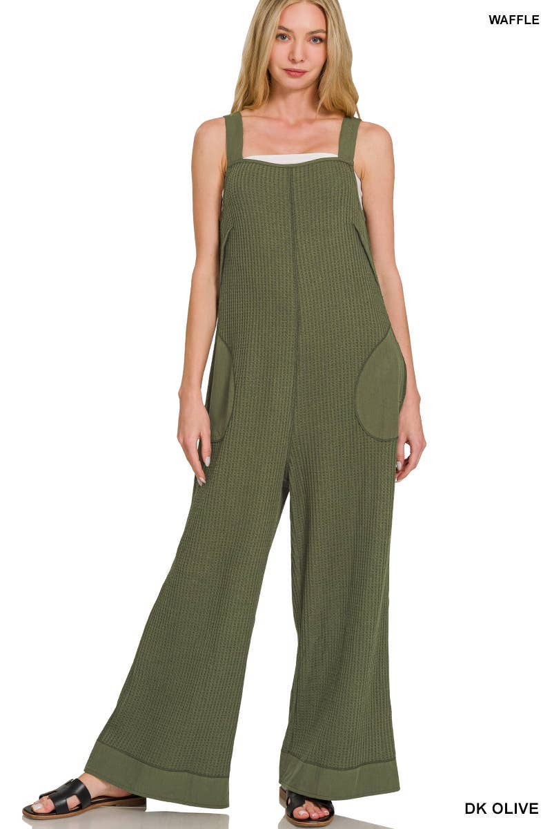 Vanilla Monkey - Wholesale Jumpsuit - Dames - Gebreide Wafel Wijde Pijpen Overall3