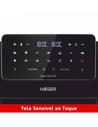 Haeger - Vendita all'ingrosso Elettrodomestici da cucina - Friggitrice Digitale ad Aria HAEGER Super Cook 10L - 10 L, 10 Programmi, 2 Vasche, 2600 W4