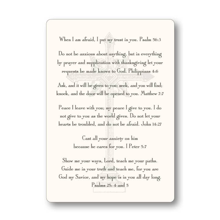 Verses for Stress Prayer Card for wholesale by Shade Tree Greetings