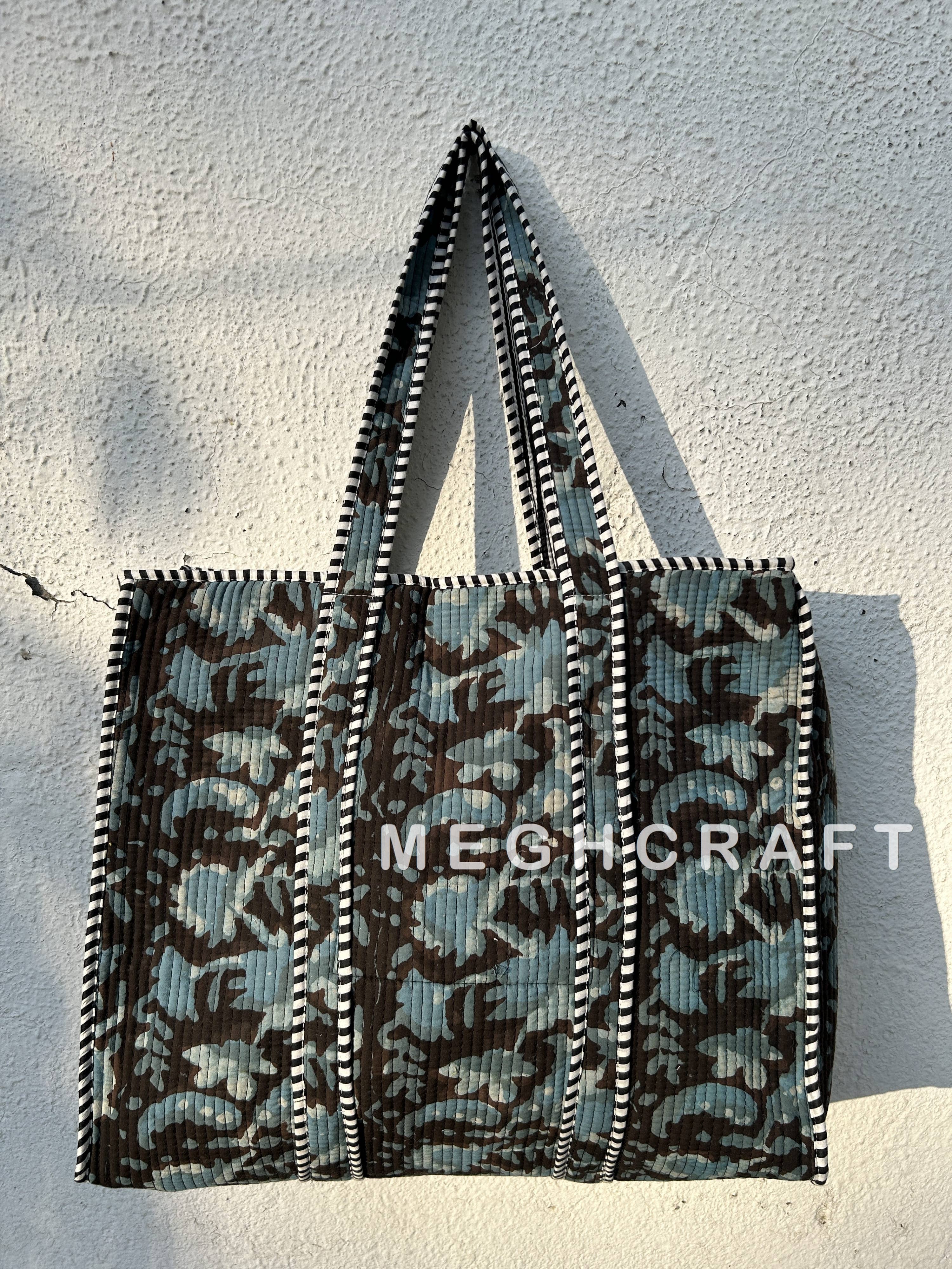 Meghcraft - Wholesale Tote Bag - Women's - Assorted Cotton Quilted Multipurpose Tote Bag | Beach Bag13