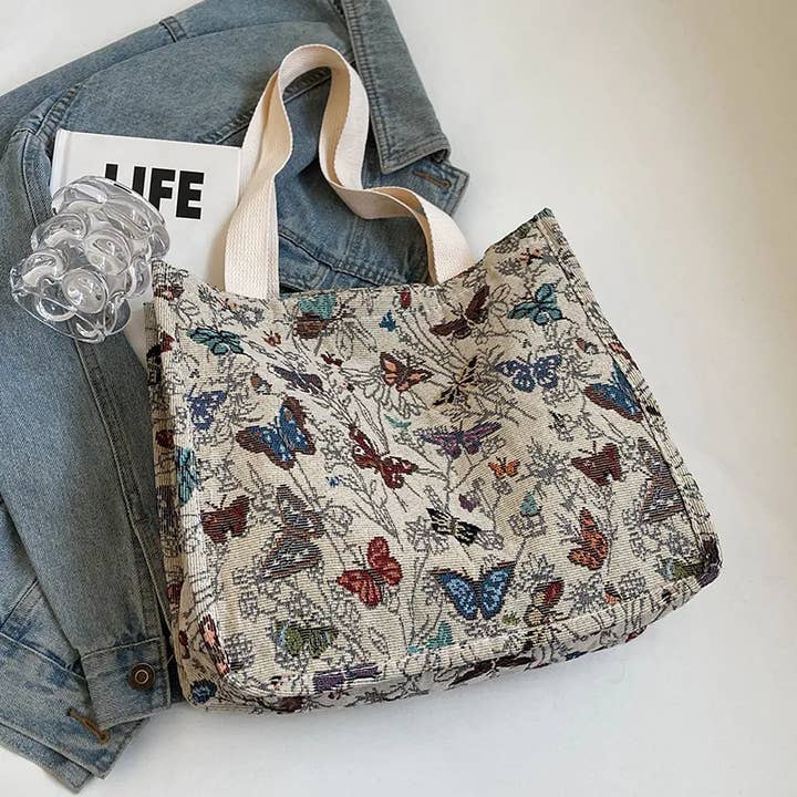 Serenity Collective - Wholesale Tote Bag - Women's - Butterfly Canvas Tote Bag4