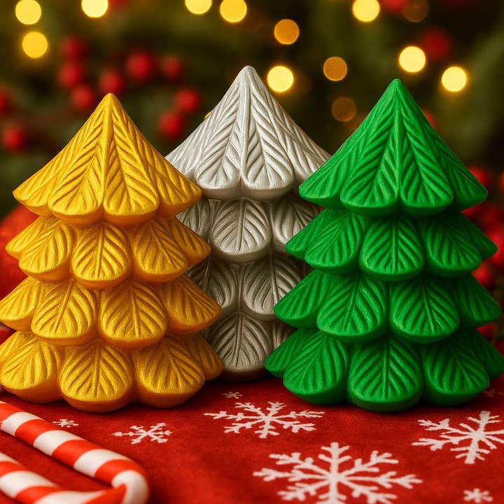 Dekorative Weihnachtsbäume | Gold Silber Grün | Weihnachtsdekoration KIZIMA USA für den Großhandel von KIZIMA