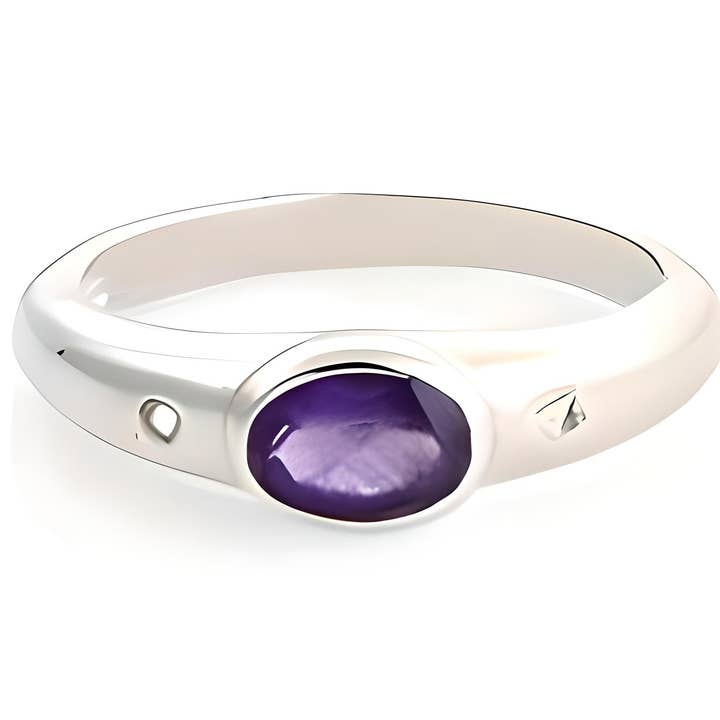 Bague Ovale Améthyste 1 CT pour la vente par GEMPARA
