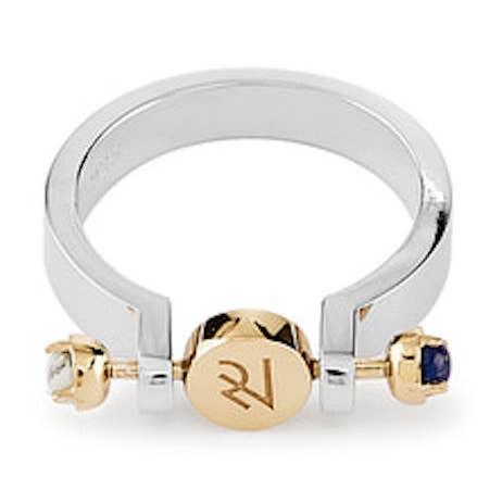 Two-Tone Lapis Lazuli & Howlite Ring for wholesale by The Style K