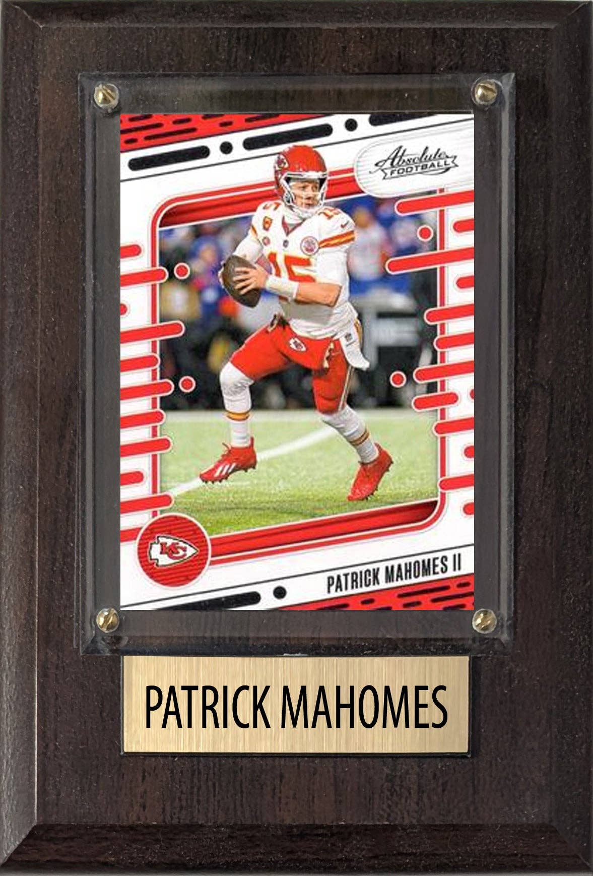 C And I Collectables - Wholesale Plaque - Patrick Mahomes Kansas City Chiefs 2025 2024 Donruss Score Prizm 4x6 Gift Plaque0