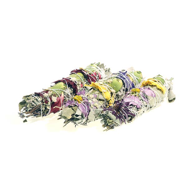 Peace Streaks - Wholesale Smudge Stick - Floral White Sage & Lavender 6" Smudge Stick - 3 Pack0