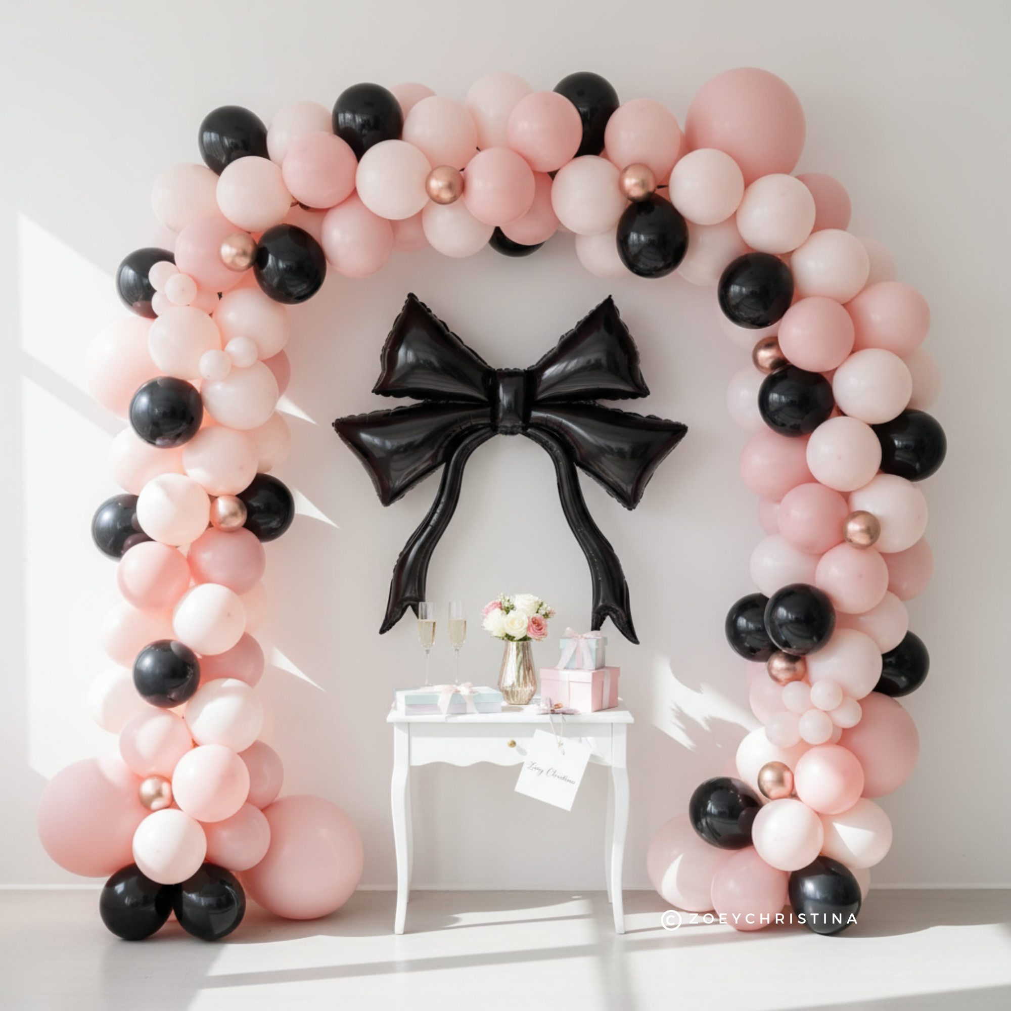 Zoey Christina - Vendita all'ingrosso A palloncino - Palloncino in Foil a Forma di Fiocco Oversize – 119 cm x 119 cm – Solo Riempimento ad Aria7