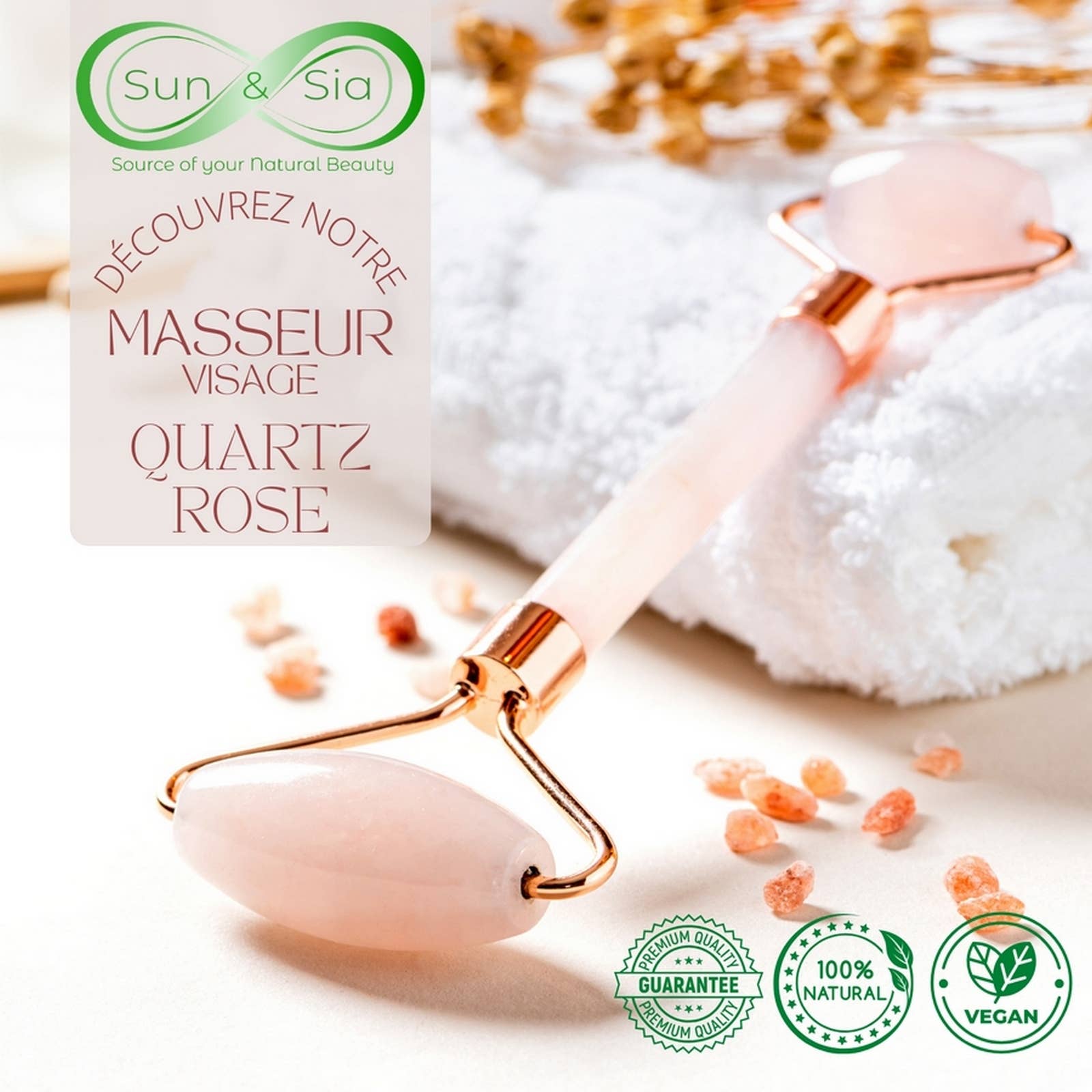 Zen'Arôme - Vendita all'ingrosso Rulli viso/di bellezza - Rullo Massaggiatore Viso in Pietra Naturale | 3 Modelli1