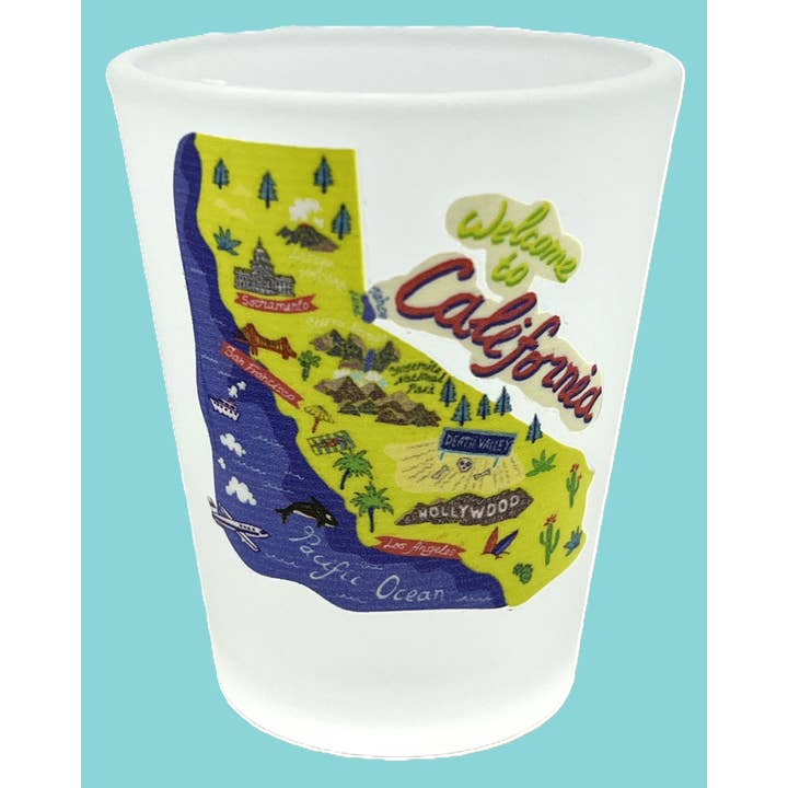 California Map Frosted State Shot Copo 2 oz por atacado de 7 Star