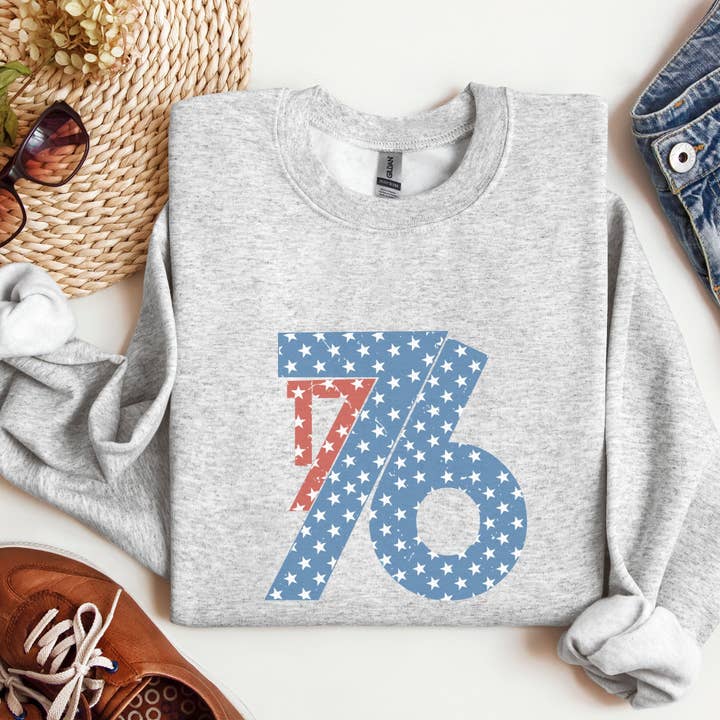 1776 Crewneck Sweatshirt for wholesale by Trendznmore - Modern Graphic Apparel