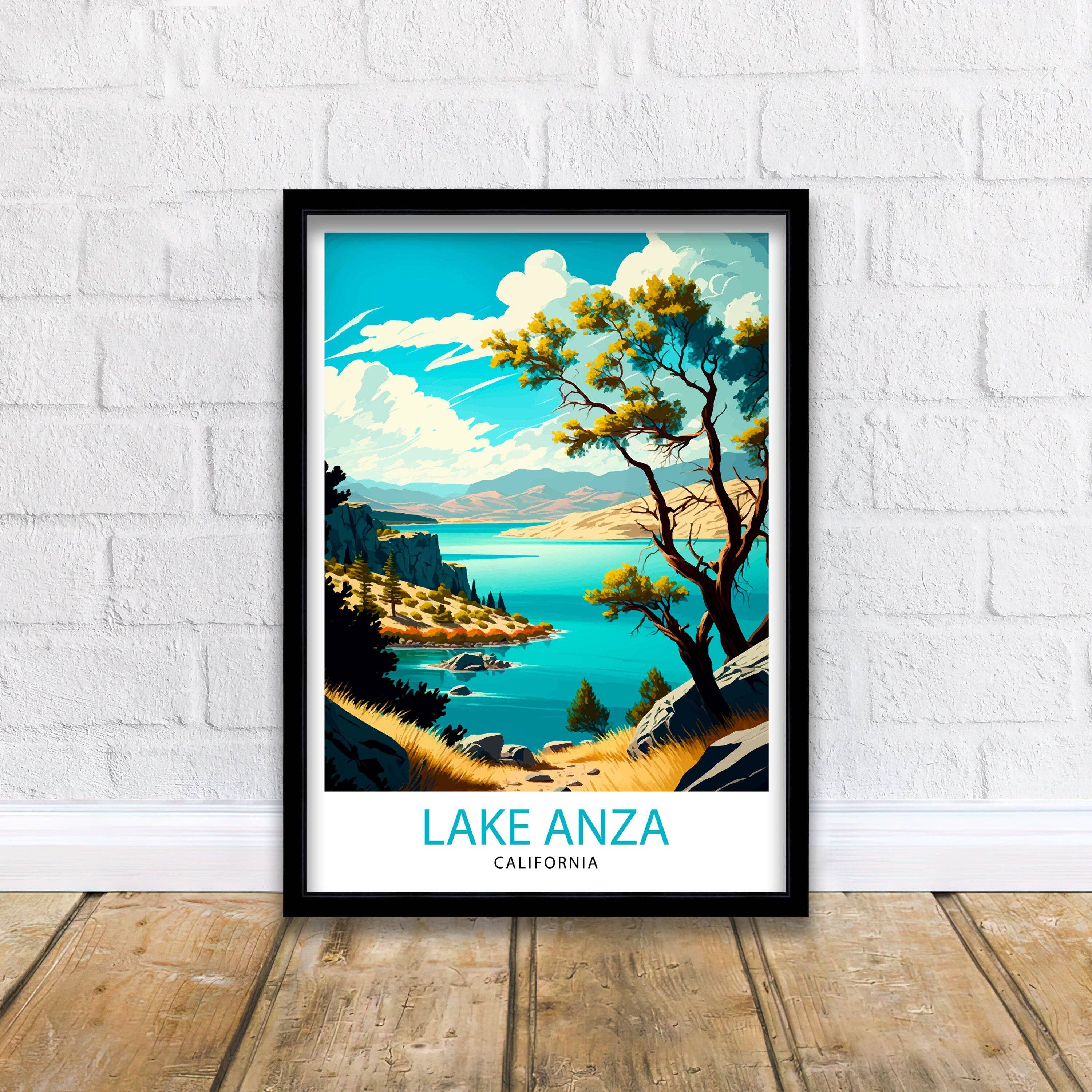 InkNPrintz – wholesale Art print – Lake Anza California Travel Poster