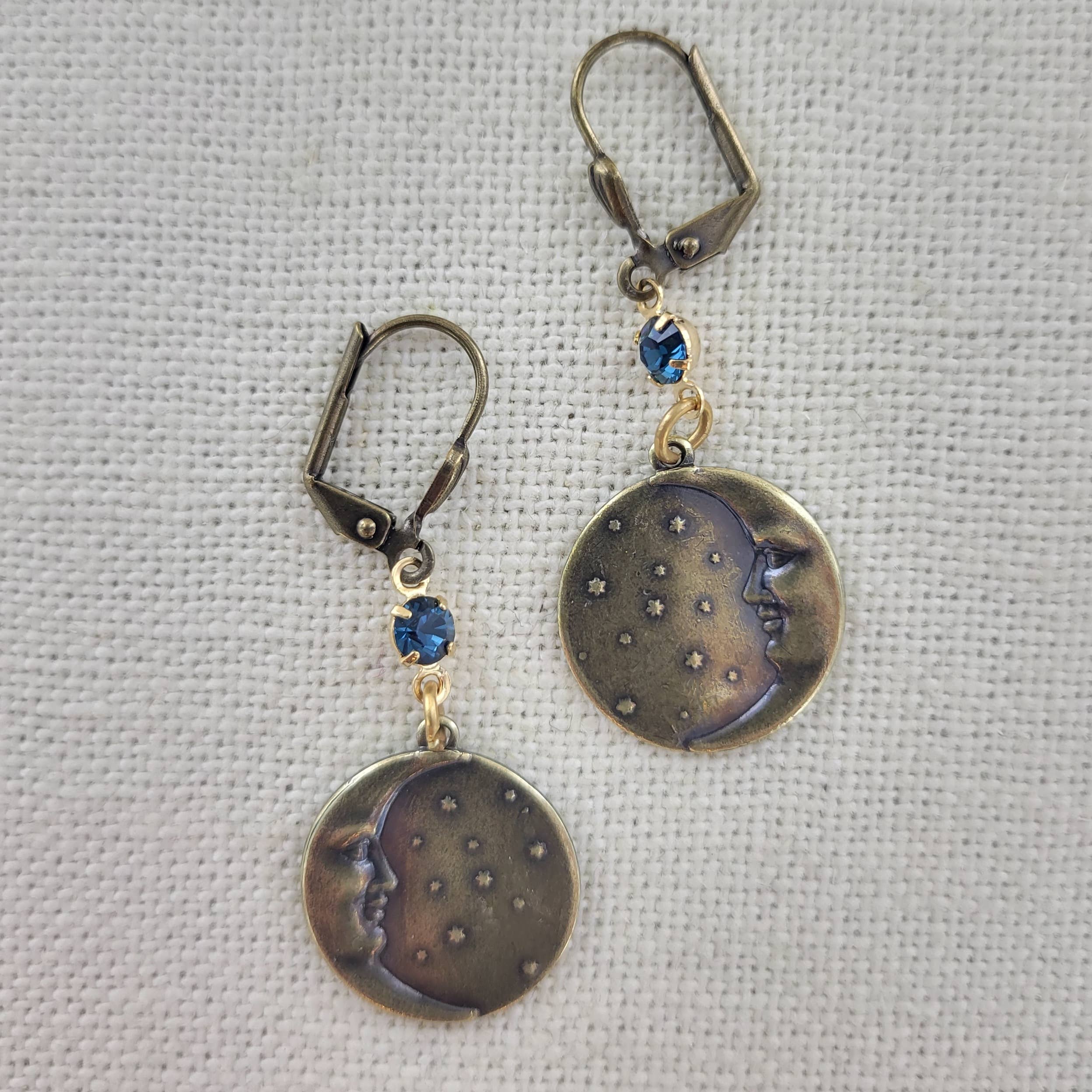 Sadie Green's Jewelry – Engroshandel Hængeøreringe og creoløreringe – Måne øreringe 914-STM2