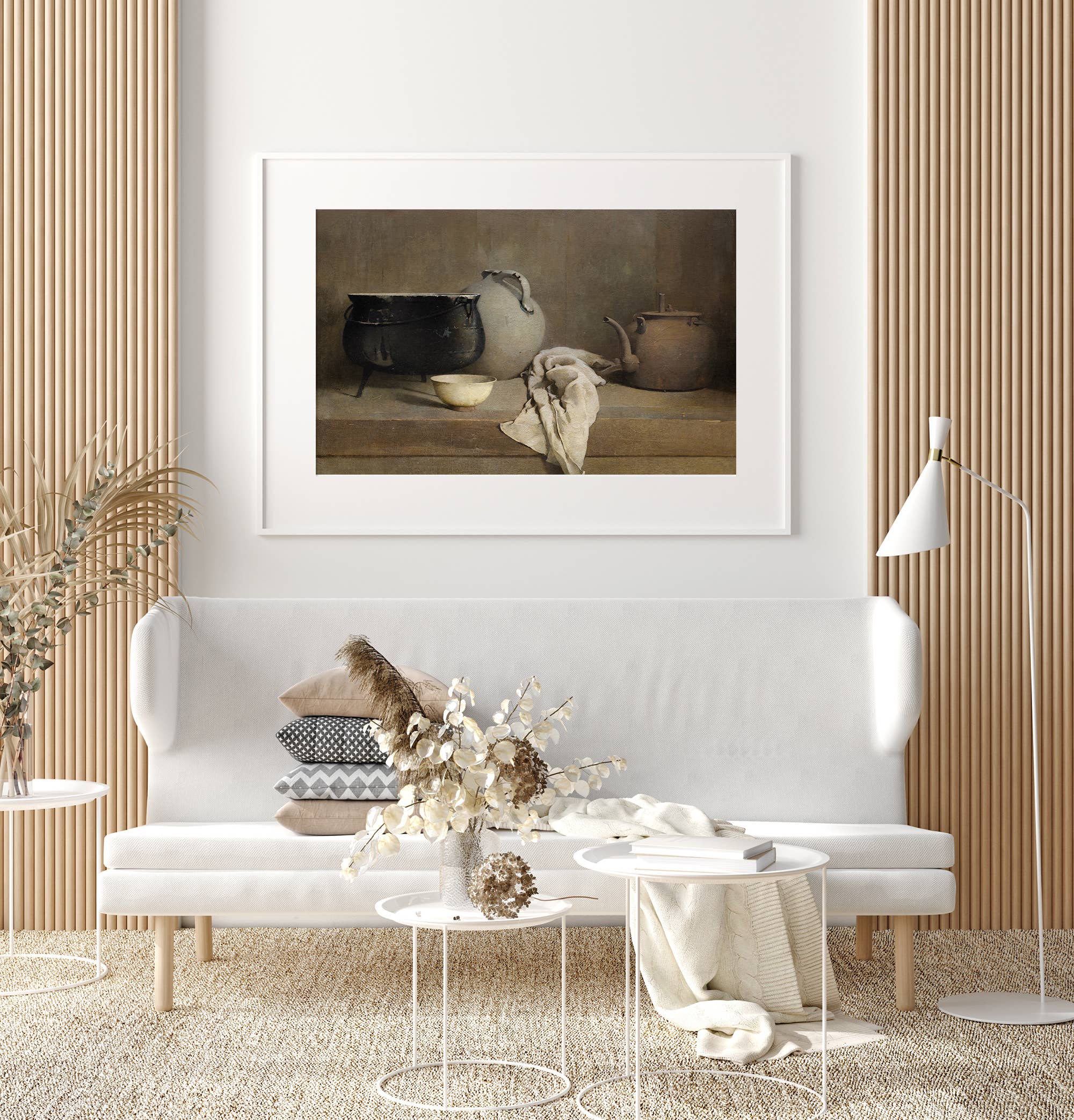 Sugar & Canvas - Vente Affiche d'art - Reproduction d'art vintage européenne de cuisine campagnarde : pots et casseroles VP574