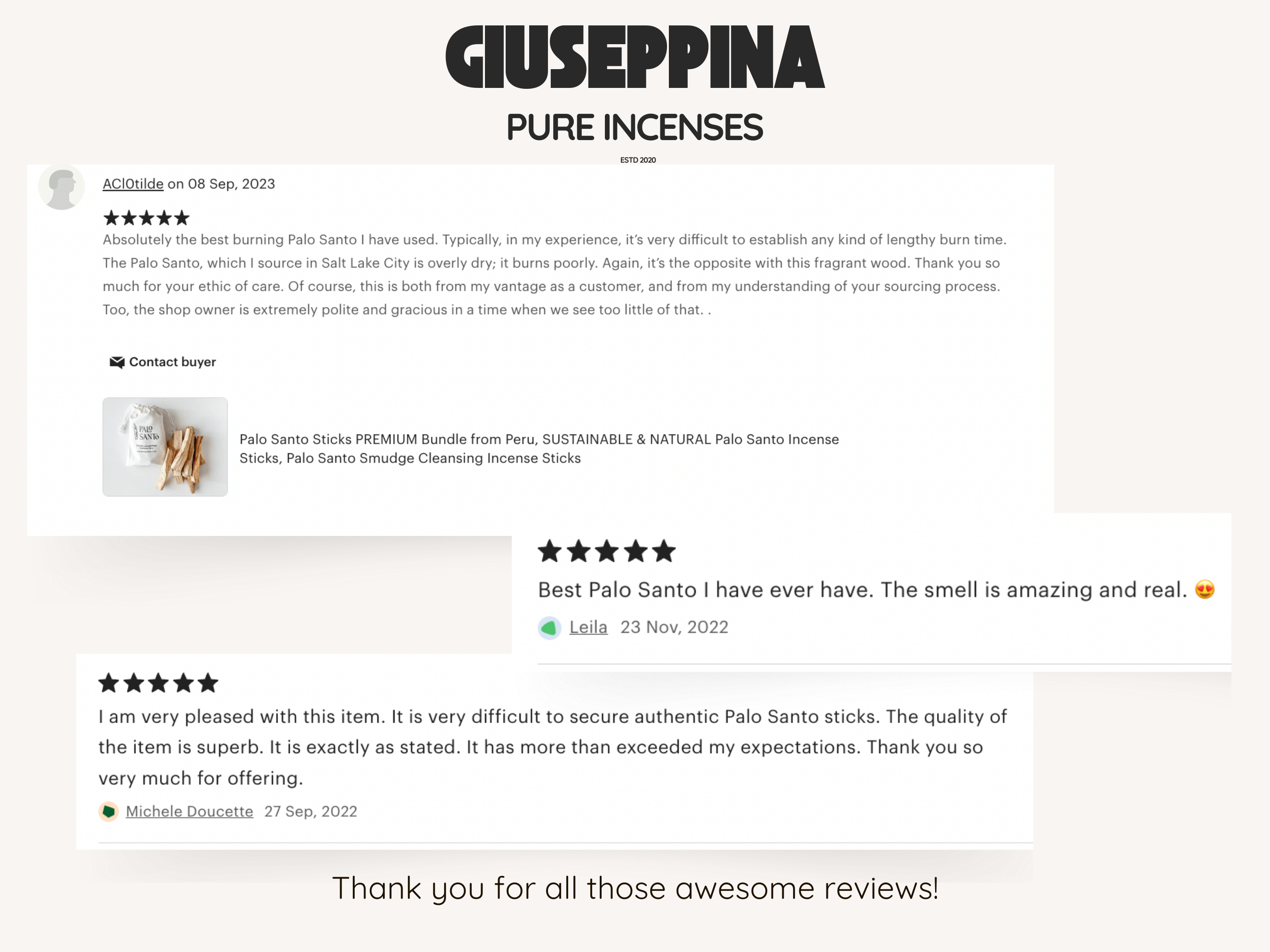 Giuseppina Shop - Wholesale Incense - THE PALO SANTO BOX - 500g Sticks Ethically Sourced from Peru7