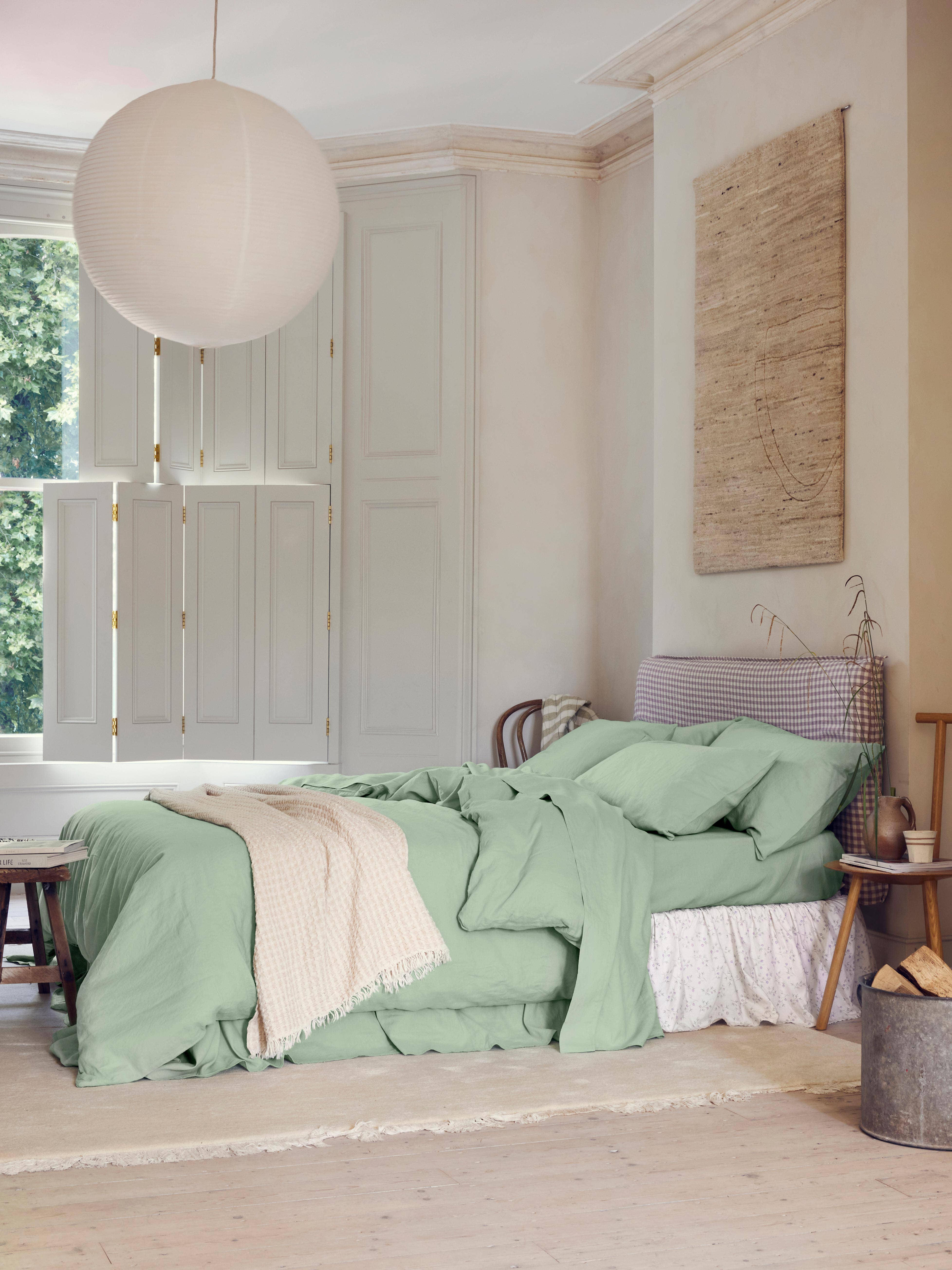 Piglet in Bed USA - Wholesale Duvet Cover - Sage Green 100% Linen Duvet Cover1