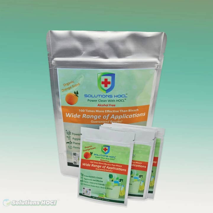 SolutionsHOCL - Wholesale Laundry detergent powder/pods - Solutions HOCL SuperWash Powder 2 gram Packets - available in Organic Scents - 10 Packs (20 grams)2