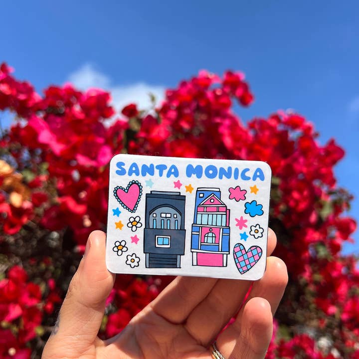 LOLALA - Your California Happiness Market 💛 - Wholesale Magnet - Santa Monica Houses Magnet