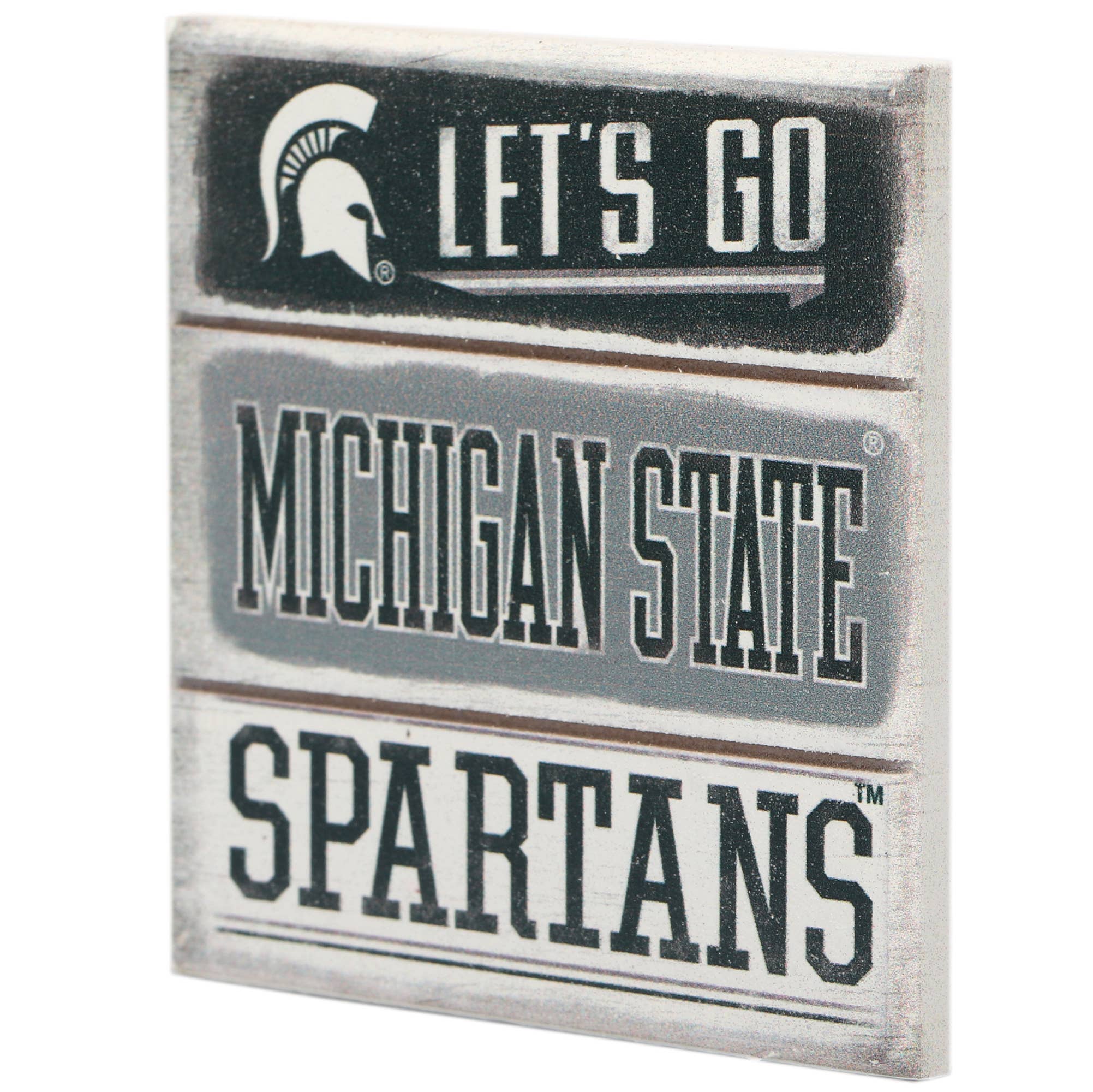 Open Road Brands, LLC - Vente Aimants - Magnet en bois planché de l'Université d'État du Michigan1