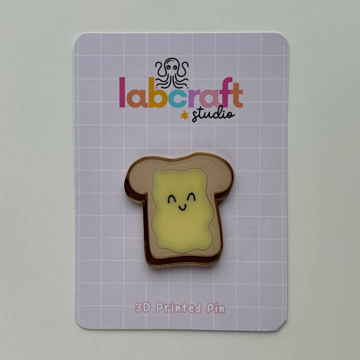 Cute Kawaii Peanut Butter 3D Printed Pin - Cute Accessory for wholesale by Labcraft Studio