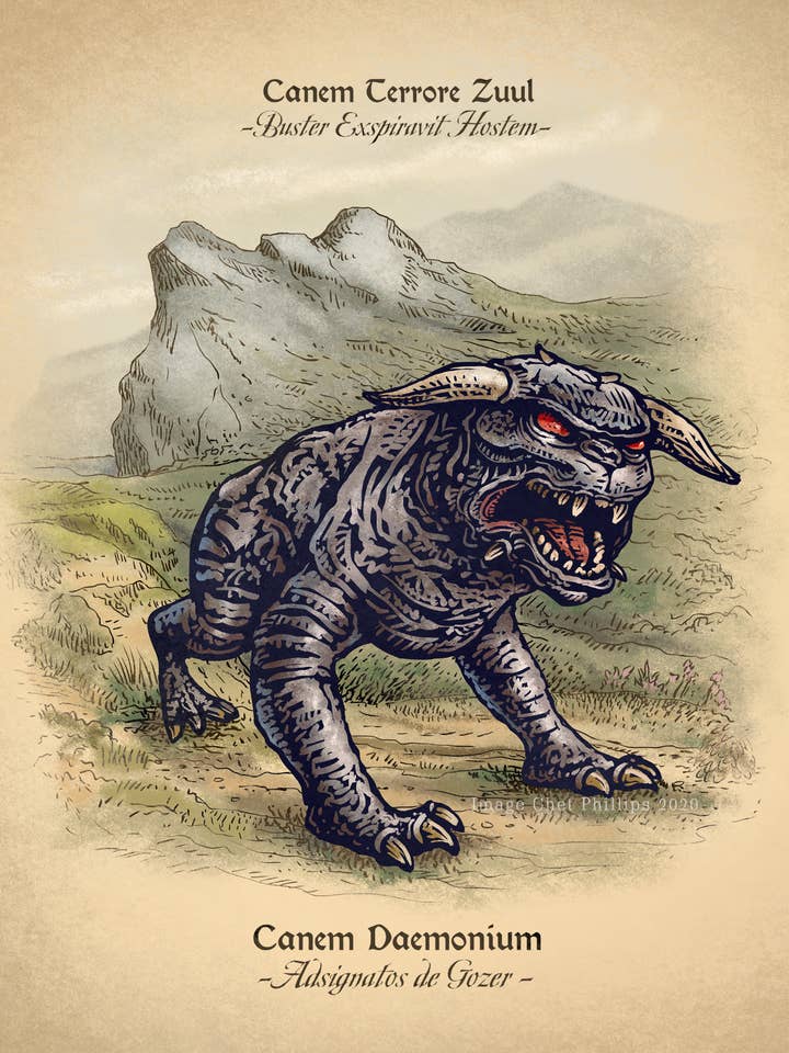 Zuul Study 8" x 10" print for wholesale by ChetArt