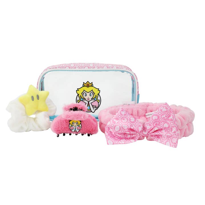 Super Mario Bros Princess Peach 4-Piece Treat Yourself Care Kit for wholesale by Bioworld Merchandising