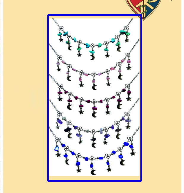 Gypsy Rose - Wholesale Anklet - Stone Chip Moon And Star Charm Anklet1