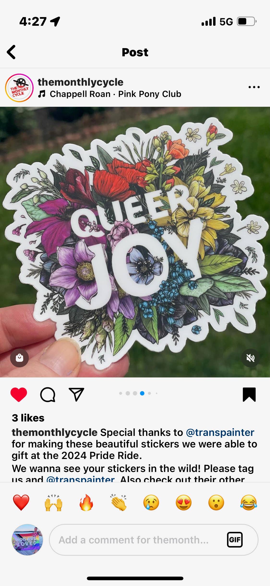 Transpainter - Wholesale Sticker - Queer Joy Bumper Sticker | Rainbow Pride | LGBTQ Gifts7