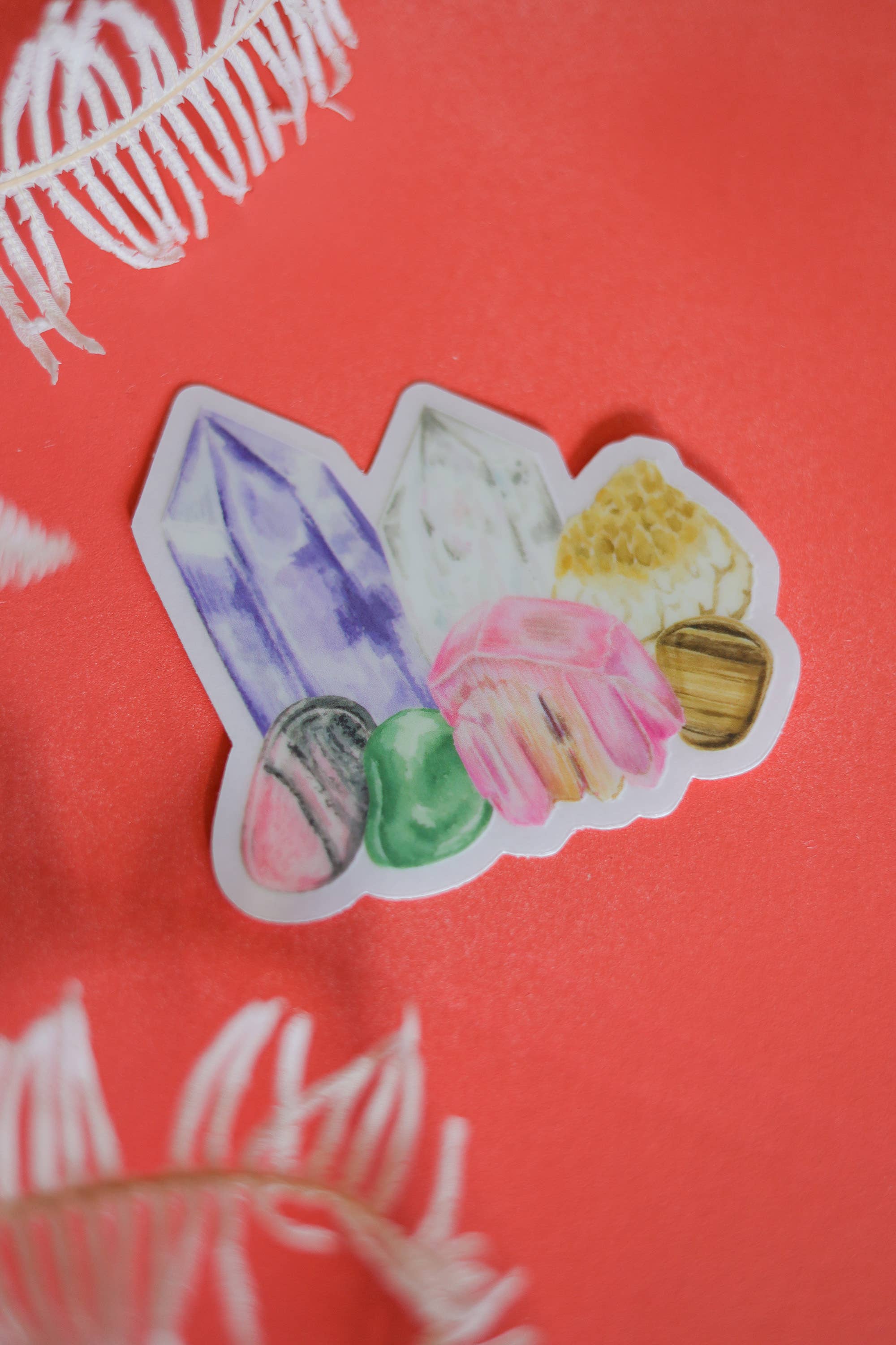 Stephanie Tara Stationery – Engroshandel Klistermærke – manifesterer krystaller vinyl mærkat