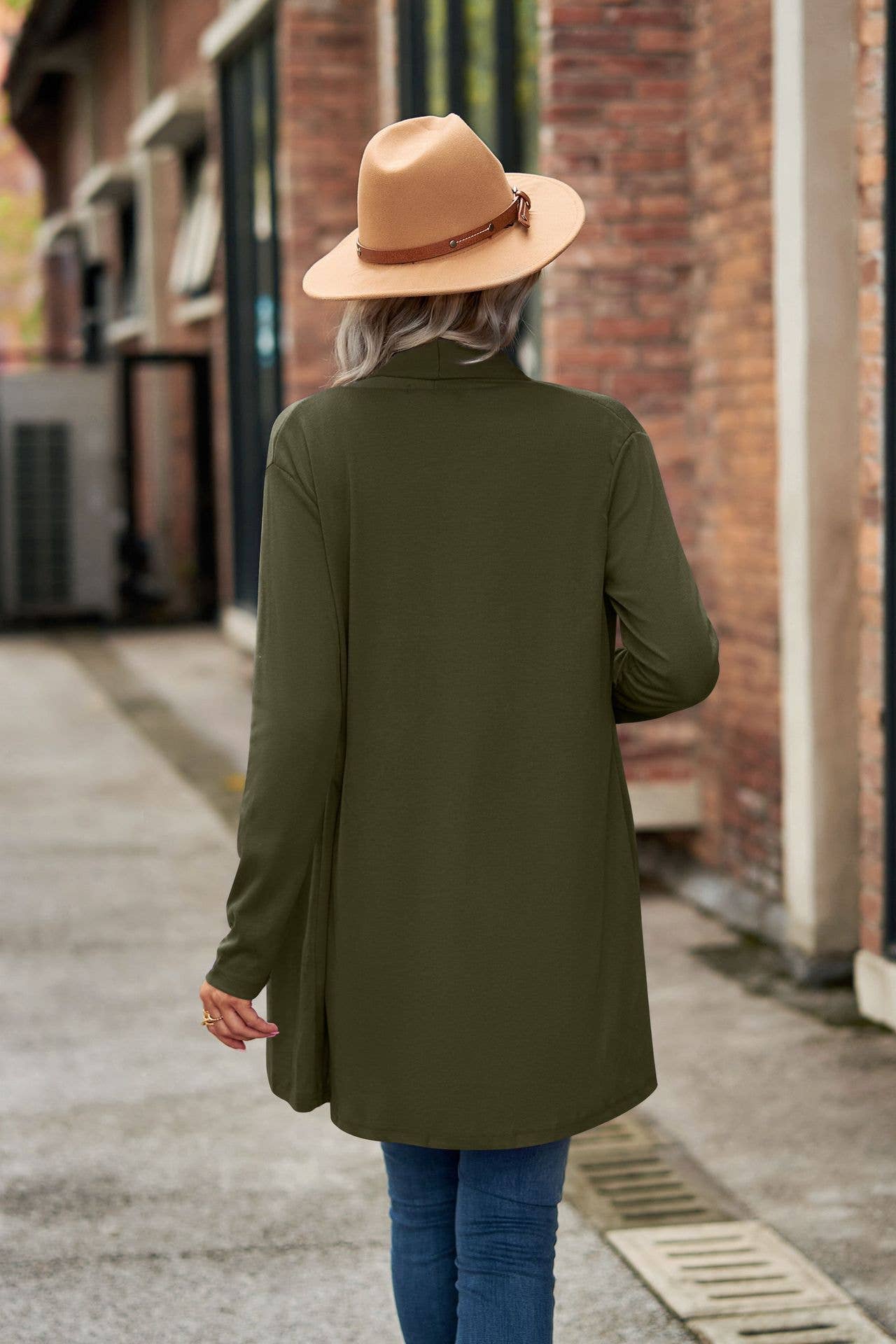 Lily Clothing - Wholesale Cardigan - Women's - Long-sleeved solid-color loose knitted cardigan13