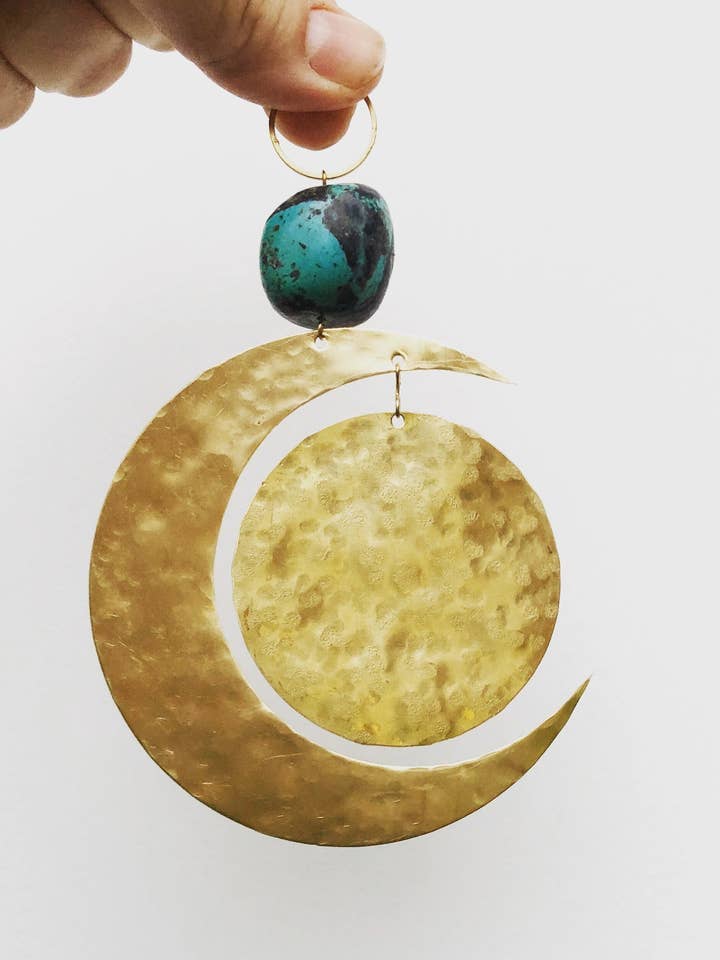 Blue Moon Turquoise Nugget Mini Mobile | Wall Art for wholesale by Vida + Luz