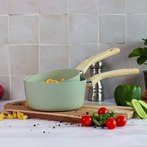 Menastyl - Wholesale Cookware Set - Set 5 pieces celadon casserole pan aluminum wok pan6