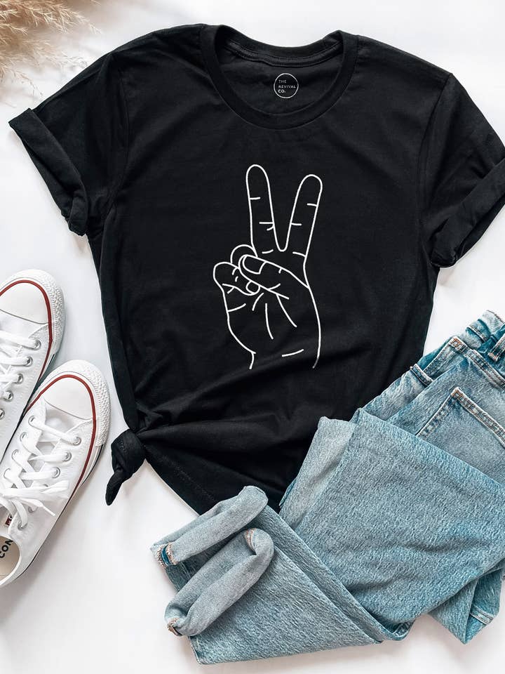 ✌️ Peace Ladies Tee for wholesale by Revival Co.