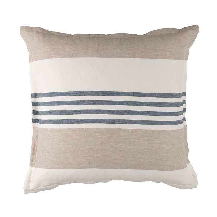 Almofada Newport Euro Branco Azul Natural 26X26 por atacado de Lili Alessandra