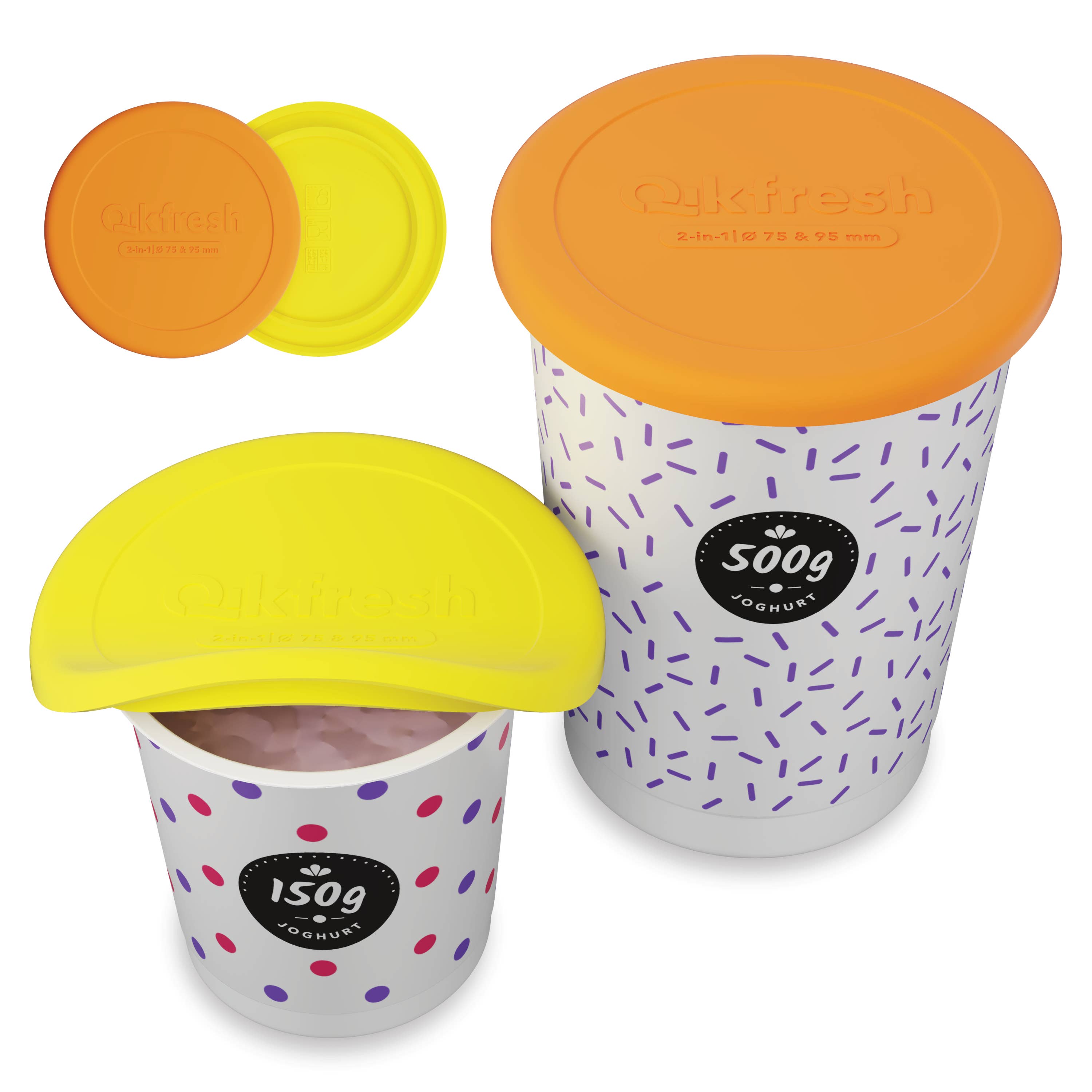 Qikfresh - Wholesale Food Storage Container - Reusable freshness lid for yogurt cups7