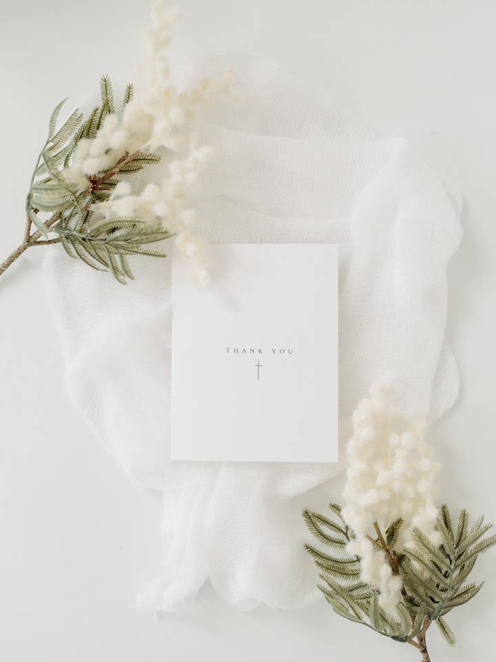 Christliches Kreuzdesign Dankeskarte mit Bibelvers für den Großhandel von TheGoodStop