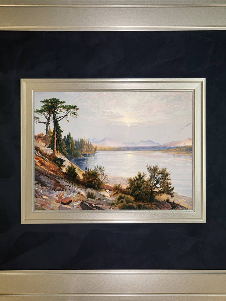 Tête de Yellowstone avec or tourbillonné et tissu pour la vente par The Brightener Group