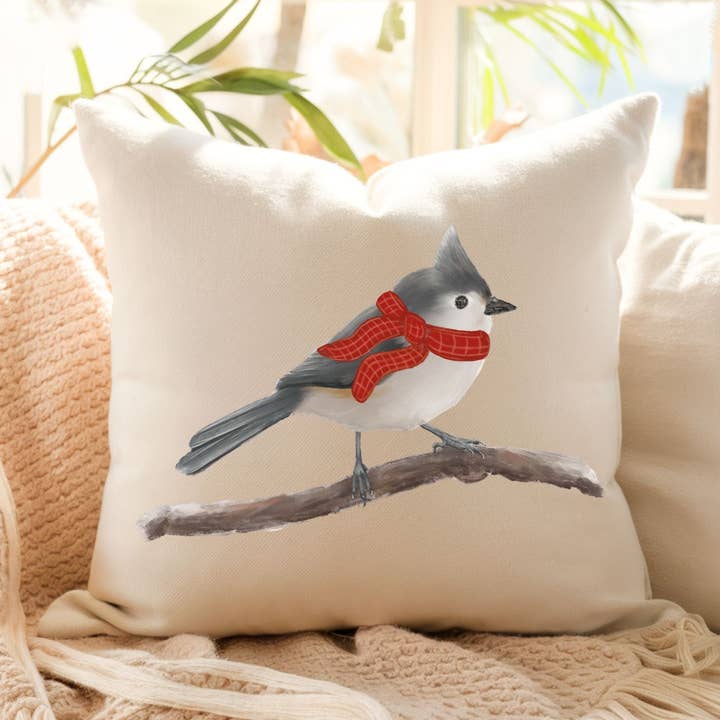 Charmant Winter Vogel Kussen - Gezellige Natuur Geïnspireerde Woondecoratie voor wholesale door MerikaArt