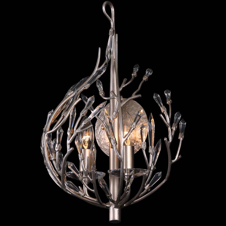Varaluz – Candeeiro/lâmpada suspensa por atacado – Bash 2-Lt Crystal Sconce