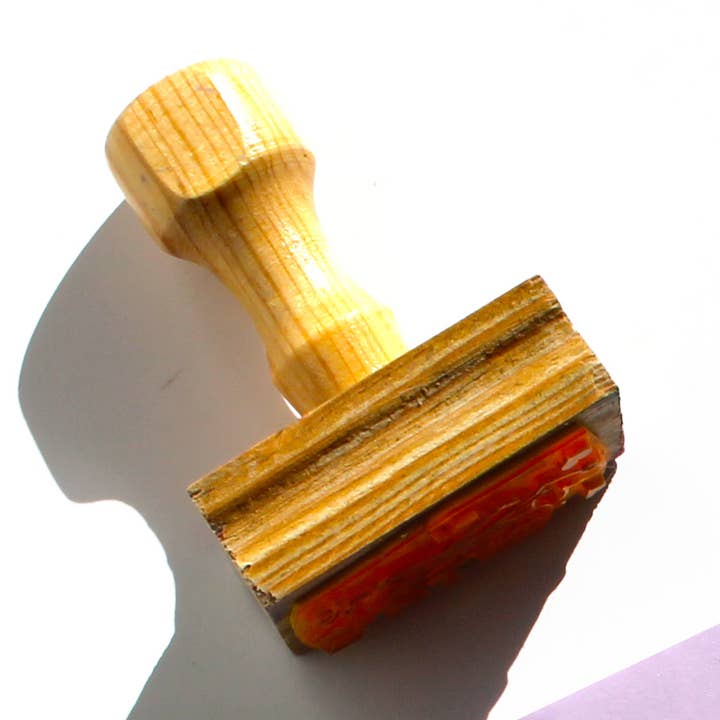 Mr Zip Valentines rubber stamp with hearts vintage postman for wholesale by LA PAPER LOVER