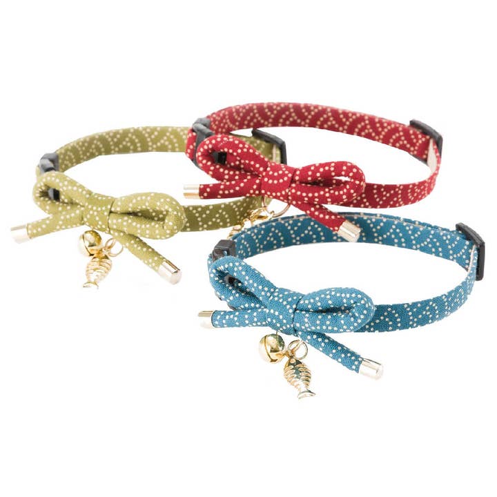 MOON-X USA, INC. - Wholesale Pet Collar - Cat - ZEN Fish Charm Cat Collar (Blue)