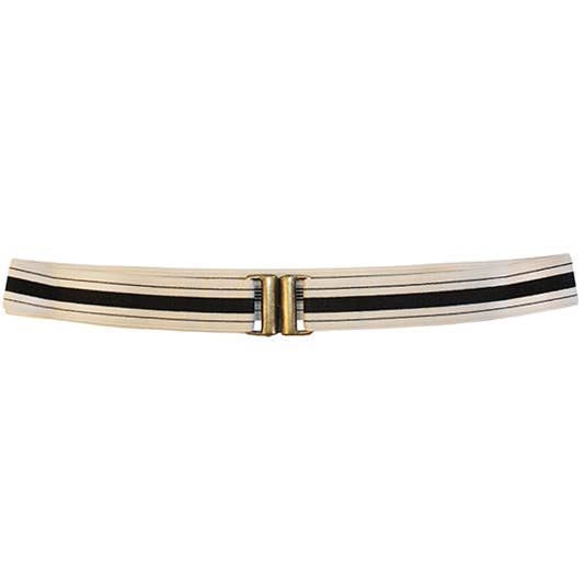 White Belt with Black Stripes for wholesale by Lara Moti