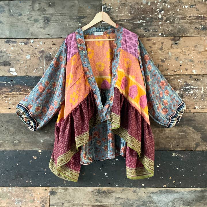 Kaohinani – wholesale Buttoned-down shirt – Women's – Sari Smock Shirt3