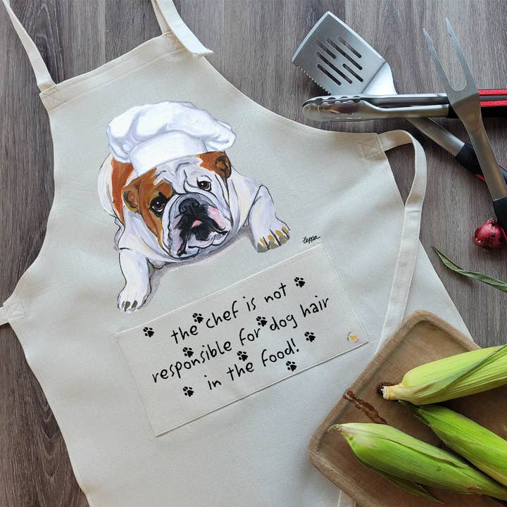 Bulldog Apron for wholesale by Zeppa Studios
