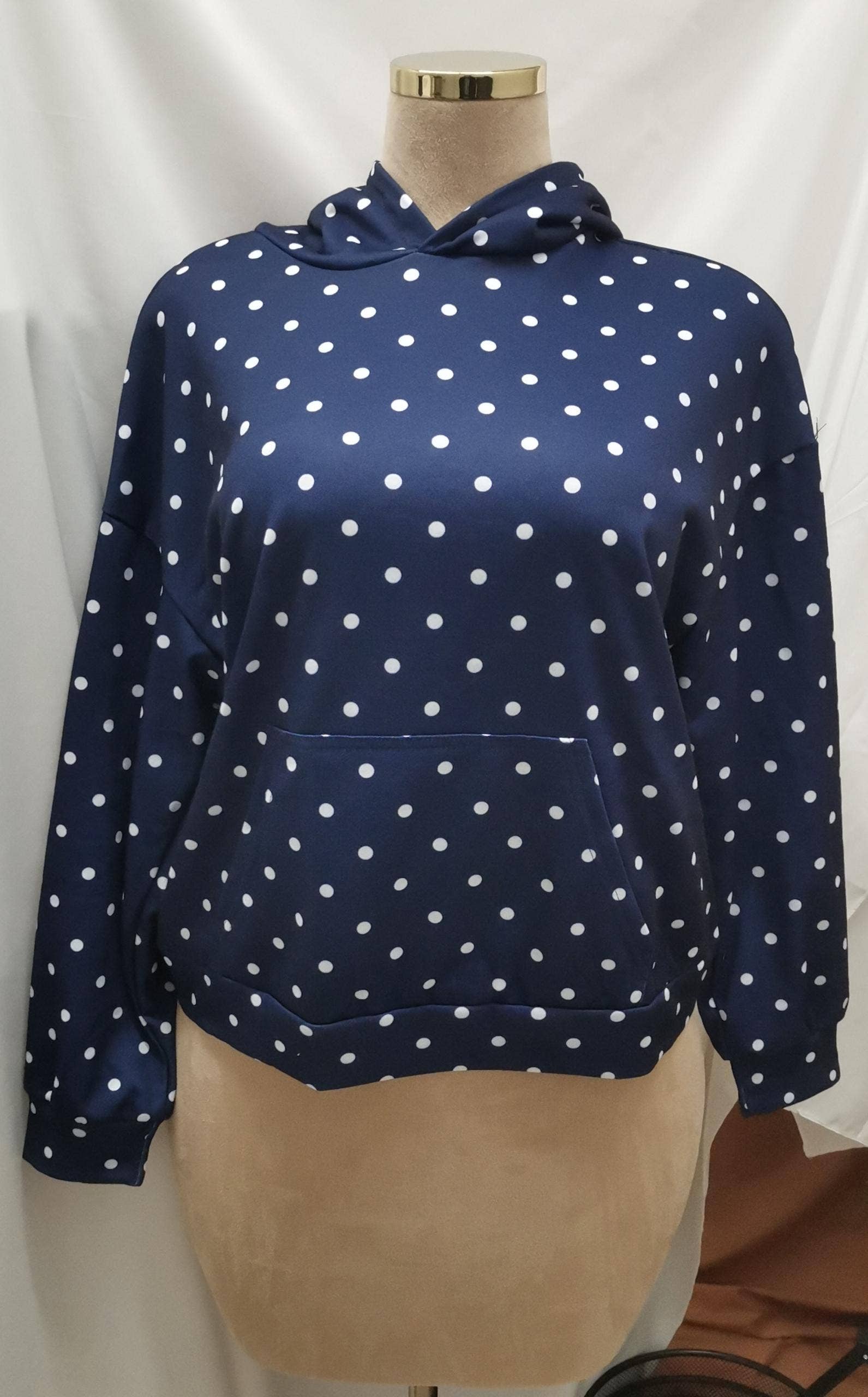 Mccolin – wholesale Sweatshirt – Women's – Polka Dot Hooded Sweatshirt13