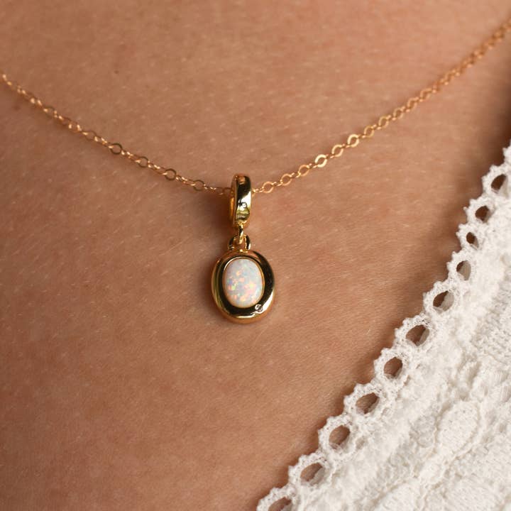 Finn Opal Necklace for wholesale by Dainty Wishes Jewelry