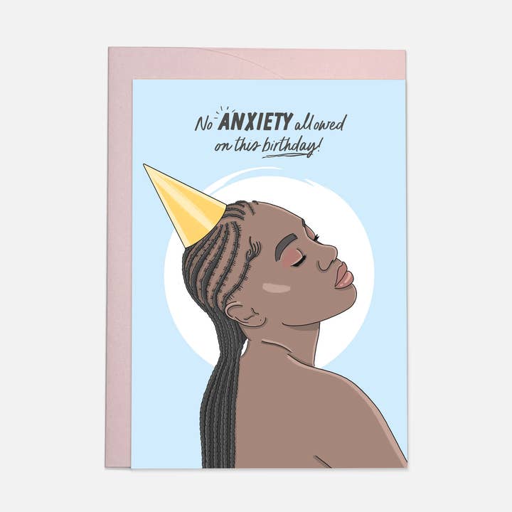 Carte de vœux tendance "Anxiety birthday - Doechii" pour la vente par Kaart Blanche