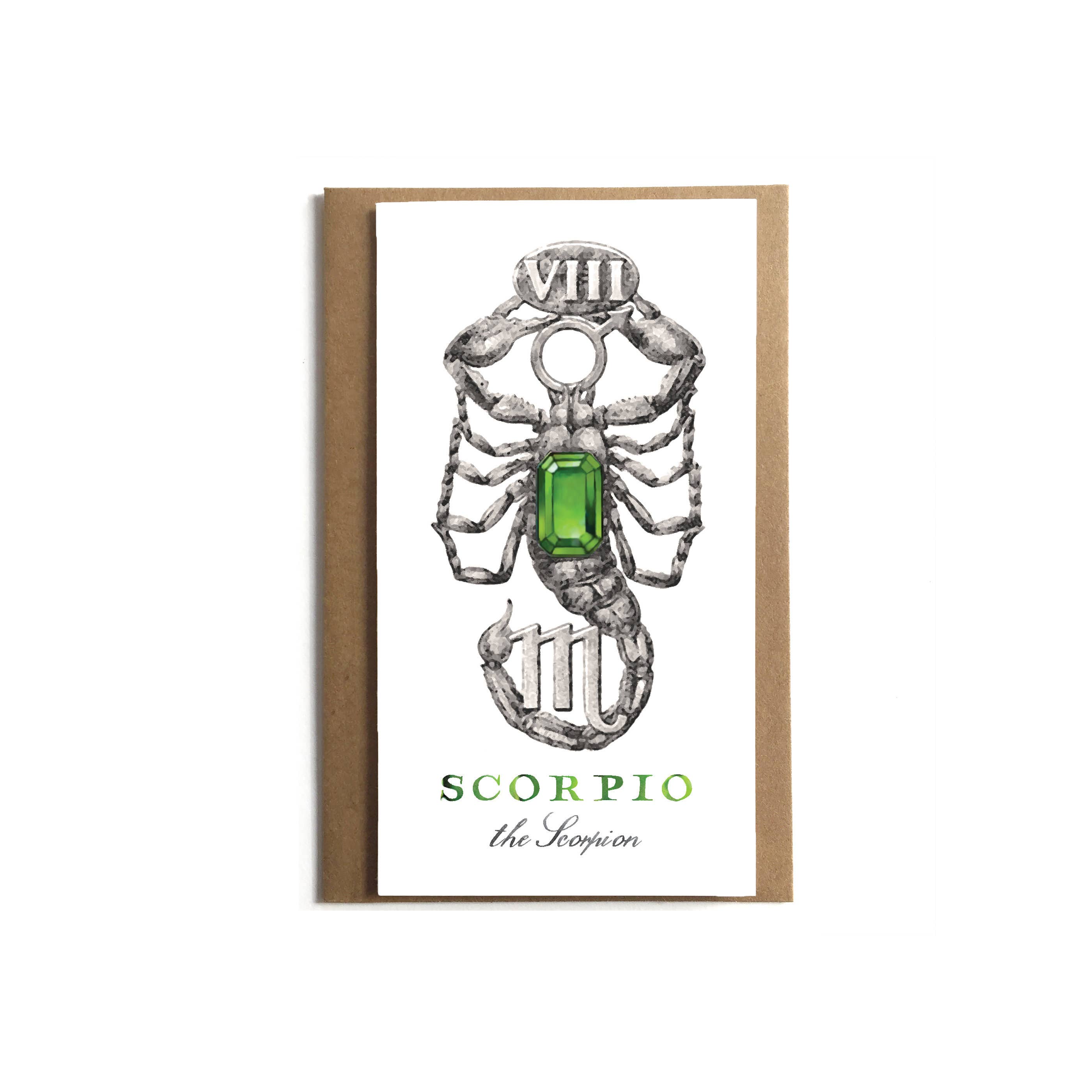 A Zillion Dollars - Wholesale Everyday Greeting Card - Scorpio the Scorpion; Vintage Zodiac Greeting Card; Card for Scorpio; Vintage Astrology; Unique Astrology; Astrological Sign; Horoscope1