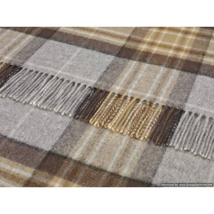 Bronte Moon - Vente Plaids - Mckeller Couverture en laine d'agneau en laine d'agneau Motif tartan Fabriqué au Royaume-Uni2